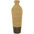 Deco 79 Seagrass Handmade Decorative Vase Tall Woven Floor Centerpiece Vase, Vase for Home Decoration 11" x 11" x 33", Brown - size: 11" x 11" x 33"