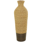 Deco 79 Seagrass Handmade Decorative Vase Tall Woven Floor Centerpiece Vase, Vase for Home Decoration 11" x 11" x 33", Brown - size: 11" x 11" x 33"