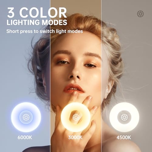 Hasipu Vanity Mirror with Lights and Bluetooth Speaker, 13.8"× 18" Arched LED Makeup Mirror, Lighted Makeup Mirror with Lights, Smart Touch Control Dimmable 3 Modes Light 360°Rotation White - size: 13.8"L x 18"W