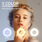 Hasipu Vanity Mirror with Lights and Bluetooth Speaker, 13.8"× 18" Arched LED Makeup Mirror, Lighted Makeup Mirror with Lights, Smart Touch Control Dimmable 3 Modes Light 360°Rotation White - size: 13.8"L x 18"W