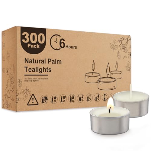 Ashlux Tea Lights Candles 300 Pack 6 Hours, Tea-6H-300Pack - size: 300 Pack, style: 6 Hours