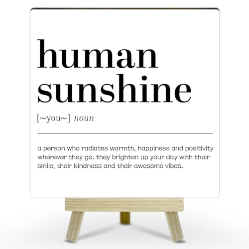 Home Office Decor, Human Sunshine Definition Desk Decor, Employee Appreciation Gifts, Admin Professionals Day Gifts, Teacher Mentor Gifts (MP09), Wood - color: MP09