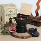 Coffee Candle with Cup Holder & Luxury Box, Soy Candles Non Toxic for Kitchen - Perfect Candles for Women, Eco-Friendly Soy Wax, Candle House