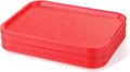 New Star Foodservice Fast Food Tray, Set of 12 (Red, 10 by 14 Inch) - color: Red, size: 10 by 14-Inch