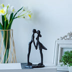 Sziqiqi Anniversary Wedding Gift for Couple: Iron Gifts for 6th Anniversary for Her Him Women - Cast Iron Couple Sculpture Present for Wedding Day Engagement Christmas Bithday Valentines - style: Couple Kiss