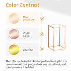 Nuptio 2 Pcs Metal Flower Floor Vase Column Flower Stand Geometric Centerpieces Vase for Tables, 15¾ inch Tall Gold Flower Holder for Home Party Wedding Decorations, Rectangular Flower Display Rack - size: 15¾" H x 2 Pcs