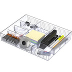 Simple Houseware Drawer Organizer Tray with 9 Adjustable Compartments, Clear - color: Clear, size: 1 Pack