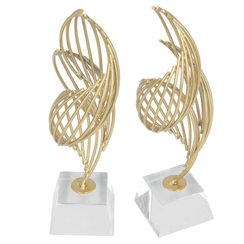 Fdit Chic Metal Abstract Art Sculpture, Luxury Art Piece Modern Decorative Piece for Home, Office, and Living Spaces (Crystal White) - size: Crystal White, style: Crystal White