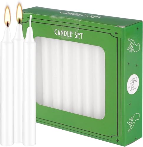 40 White Candles Mini Unscented Taper Candles for Christmas,Household, Wedding, Rituals, Prayer, Birthdays, Meditation, Altar,Party and Home Decor Candle Sticks - 4 Inch Tall - color: 40 White Color