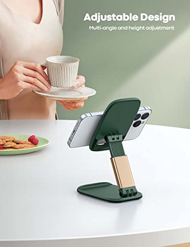 Lamicall Cell Phone Holder, Desk Accessories - Green iPhone Cellphone Stand, Office Desktop Accessories, Office Must Have, Gifts for Desk Decor, Phone - color: Dark Green