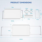 Bathtub Tray for Large Soaking Tub Table Tray Expandable Tub Shelf for Bathtub Caddy Bath Shelf Over Tub Luxury Bath Board Book Holder with Removable 2 Cup Holder Phone Metal Shower Caddy Basket White