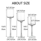 Nuptio 1 Set Tealight Candle Holder Tall Glass Candle Holder for Floating Candles, Glass Candle Holders for Pillar Candles, Tall Candle Holders for Table Centerpiece Home Party Wedding Table Decor - size: 9.8" & 11.8" &13.8" H - 1 set