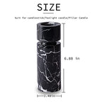 JIMEI Candle Holder Real Luxurious Natural Marble Candlestick Holder for Wedding Dinning Party, Candle Stand for Scented Candle, Candlestick, Taper Candle Pillar Candle, Tealight Candles (A Style) - color: A Style