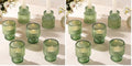 DARJEN 6 Pcs Green Candlestick Holders - Glass Taper Candle Holders Tealight Votive Candle Holders for Table Centerpieces, Wedding, Dinner Party, Home, Gifts (Pack of 2) - color: Green, size: 6Pcs (Pack of 2)