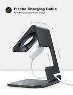 Lamicall Watch Stand for Apple Watch Magnetic Fast Charger - Desk Charging Stand Holder Dock for Apple iWatch Series SE3 SE2 Ultra 3, Series 11 10 9 8 7 6 5(49mm 46mm 45mm 44mm 42mm 41mm 40mm 38mm) - color: 1-Black