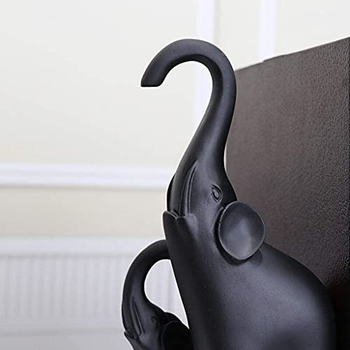 Bookend Elephant Resin Sculptural Bookend Art Bookend Black Shelf bookend Office Non-Slip and Stable Book Holders Study Room Bookcase Resin Decorations