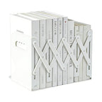Book Ends with Pen Holder - Adjustable Bookends for Shelves - Desktop Organizer to Hold Books - Office Book Ends Storage Rack Adjustable to 19in for Students, Offices, Study Rooms - Space Saving
