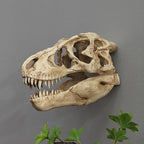T-Rex Skull Wall Decor, Dinosaur Head Fossil Replica Wall Art, Realistic 3D Dinosaur Skull Wall Mount Sculpture for Living Room Bedroom Kids Room Home Bar Halloween Decor