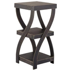 The Lakeside Collection Distressed Twisted Wood Accent Table - Distressed Black - color: Distressed Black