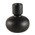 47th & Main Taper Candleholder Round Ceramic Modern Dinner Candle Holder, Large, Black - color: Black, size: Large