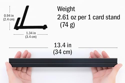 Hands Free Card Holder Stand, Non-Slip, 4 pieces, 13.4 Inches (34 cm), Made in Japan, for Card Games, Lightweight, TCG, (Dark Gray) - style: 4 Pack-Dark Gray