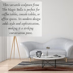 Medium Decorative Aluminum Modern Art Sculpture for Coffee Tables & Consoles Abstract Geometric Design, Black Matt Finish | Collectible Figurines