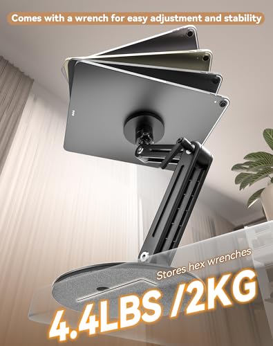 Jakeko Magnetic Portable Monitor Stand 15.6" - up to 16" 18.5 inch Tablet Holder for iPad VESA Mount 75mm for Desk Adjustable Foldable 360° Swivel (Up to 18.5'') - size: Up to 18.5''