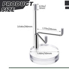Crystal Stands for Display Adjustable Metal Arms Display Stand Easel Small Plate Stand with Acrylic Clear Round Base Silver Decorative Displays Holder for Coral Geodes Rock Crystals Seashell