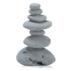 Mini Stacking Rock Stone Decor Stacked Stone Sculptures Zen Cairn Statue Realistic Ornament for Garden, Fish Tank Home Office