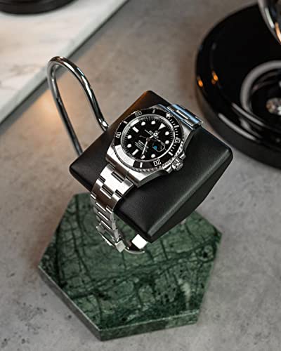 LYS&LYX Watch stand watch display stand watch holder watch Handcrafted watch holder (1-green/silver/black) - color: green/silver/black