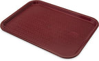 Carlisle FoodService Products CT121661 Café Standard Cafeteria / Fast Food Tray, 12" x 16", Burgundy - color: Burgundy