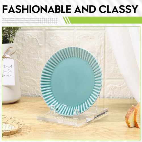 Yousoontic Acrylic Book Display Stand Clear Easel Plate Stand for Displaying Books, Picture, Notebooks, Platter, Photo, Artworks(4 x 8 x 8 Inch) - size: 4 x 8 x 8 Inch