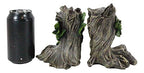 Ebros Gift Mythical Forest Tree Spirit Ent Celtic Greenman Decorative Bookends Figurine Pair Set 6" Tall Wicca Horned God Sculptural Bookend Library Bookshelf Accent