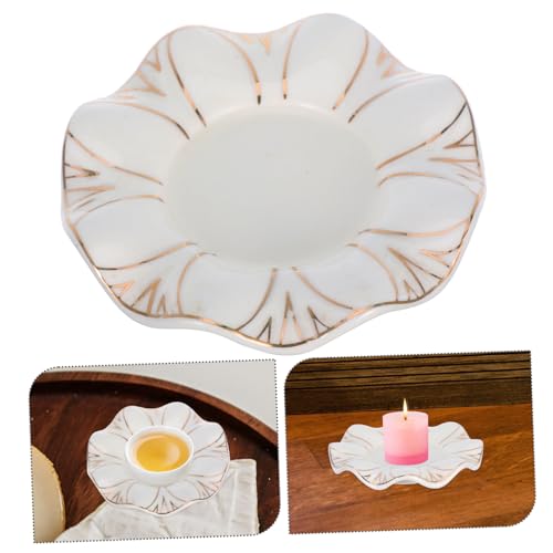 ORFOFE Ceramic Candle Holder Elegant Modern Decor for Dining Table and Living Room Minimalist Design with Accents for Parties and Festivals