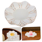 ORFOFE Ceramic Candle Holder Elegant Modern Decor for Dining Table and Living Room Minimalist Design with Accents for Parties and Festivals