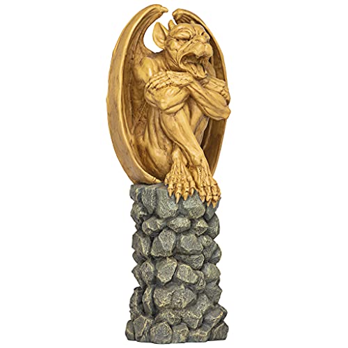 Design Toscano NG33967 Trystan, Gargoyle Sentry of the Night Sculpture,two tone stone - style: Traditional