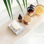 Luxspire Soap Dish, Marble Soap Dish, Self-draining Tray, Soap Holder Saver for Shower, Bathroom, Sink, Kitchen and Countertop, Gravel White - color: Gravel White, size: 1 PC