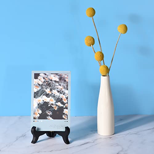 uxcell 2pcs 5" Easel Plate Holder, Wooden Folding Display Stand Brown for Decorative Picture Frame - color: Brown, size: 5"