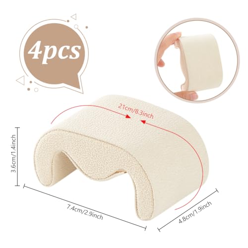 PH PandaHall 4pcs Watch Pillows, 2.8x1.8x1.4 inch Velvet Bracelet Pillows M Shaped Watch Display Pillow Cushion Pad Storage Pillow 8.2 inch for Watch Band Jewelry Display Stand Organizer, Beige - color: Beige