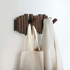 Umbra Picket Rail Hook Coat Rack, Aged Walnut (Pack of 3) - color: Walnut, size: 5-Hook (Pack of 3)