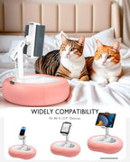 Tablet Pillow Stand, Compatible with 4.7"-12.9" Kindle, iPad, Phone/Tablet, Google, 360° Rotating Phone Holder for Bed, Detachable Bowl, Reading and Relaxation on Bed, Pink, Small (Velvet Pillow) - color: Pink