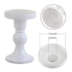 3-Piece Set of White Glass Candlestick, Crystal Candlestick Holder Holder and Conical Candle, Christmas Candle Holder Decoration, Family Living Room Wedding Candle Holder (white1set) - color: White