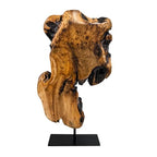 WELLAND Irregular Cedar Wood Sculpture 8.75" W x 1.75" D x 17.75" H Natural Edge Tabletop Statues, Handmade Ornaments, Décor for Living Room, Home Office, Bedroom, - size: Large