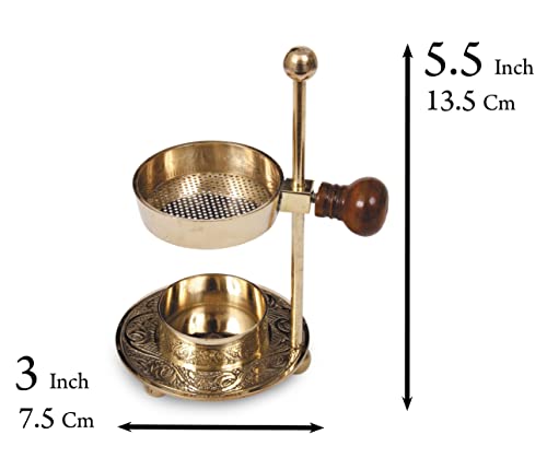 Resin Incense Burner – Dual Use Tea Light or Charcoal Heated | Adjustable Brass Design for Frankincense, Myrrh & Copal | Spiritual Gift for Home Fragrance - color: Brass Burner Candle Heated