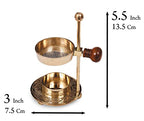 Resin Incense Burner – Dual Use Tea Light or Charcoal Heated | Adjustable Brass Design for Frankincense, Myrrh & Copal | Spiritual Gift for Home Fragrance - color: Brass Burner Candle Heated