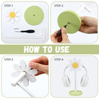 Yookeer Daisy Headphone Stand Cute Headphone Stand Decorative Gamer Gifts for Women Wood Table Decor for Gamer Room Office Desk for Girl Girlfriend Office Worker - style: Daisy