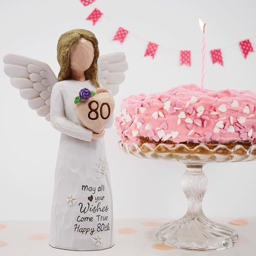 80th Birthday Gifts for Women, 80th Birthday Decorations for Women, Sculpted Hand-Painted Figurine - style: 80th Birthday Gifts