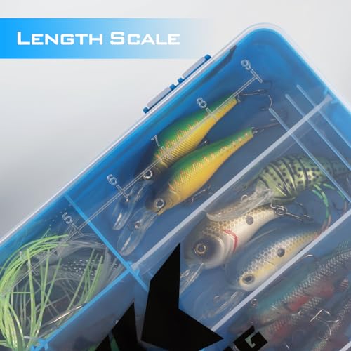 KastKing Tackle Boxes, Plastic Box, Plastic Storage Organizer Box with Removable Dividers - Fishing Tackle Storage - Box Organizer - 2 Packs /4 Packs Tackle Trays - Parts Box - color: Blue Camouflage, size: 3600(2Pack)