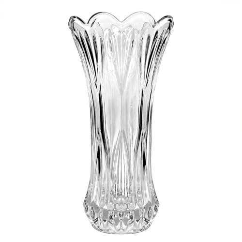 11.2 Inch Clear Glass Vase-Thickened Cylinder Flower Vase Decor for Home Dining Table Centerpieces Office Wedding Holiday Party - color: Clear-tall, size: Tall