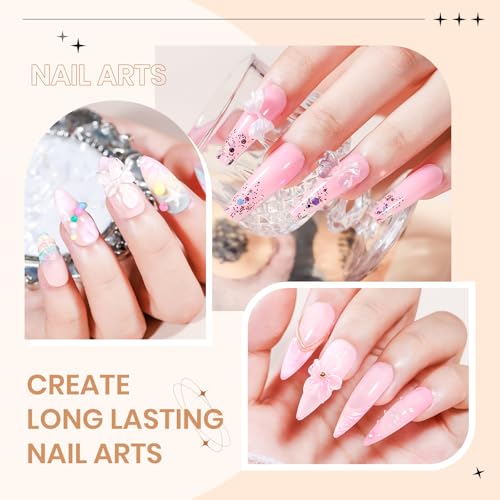 3d Gel Nail Art Sculpture Non Stick Hand Molding Gel for Nails Multifunctional Solid Builder Gels for Extension Carving Sculpting Beauty Charms for Beignner and Salon DIY - color: Clear&Pink&Pearl White